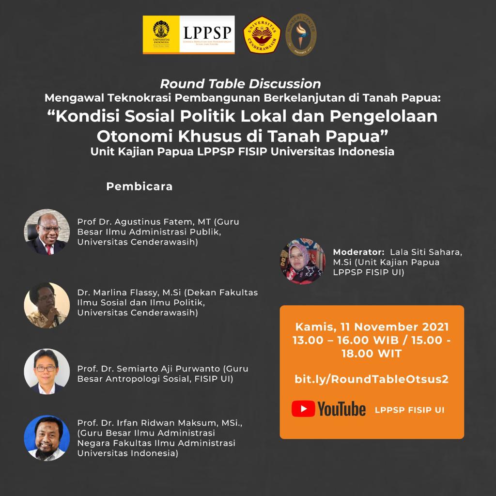 Mengawal Teknokrasi Pembangunan Berkelanjutan Di Tanah Papua : Kondisi Sosial Politik Lokal dan Pengelolaan Otonomi Khusus Di Tanah Papua